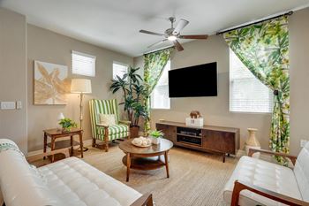 Ceiling fans in living room & all bedrooms